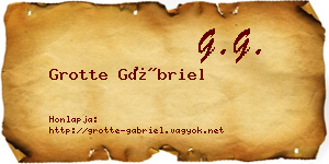 Grotte Gábriel névjegykártya